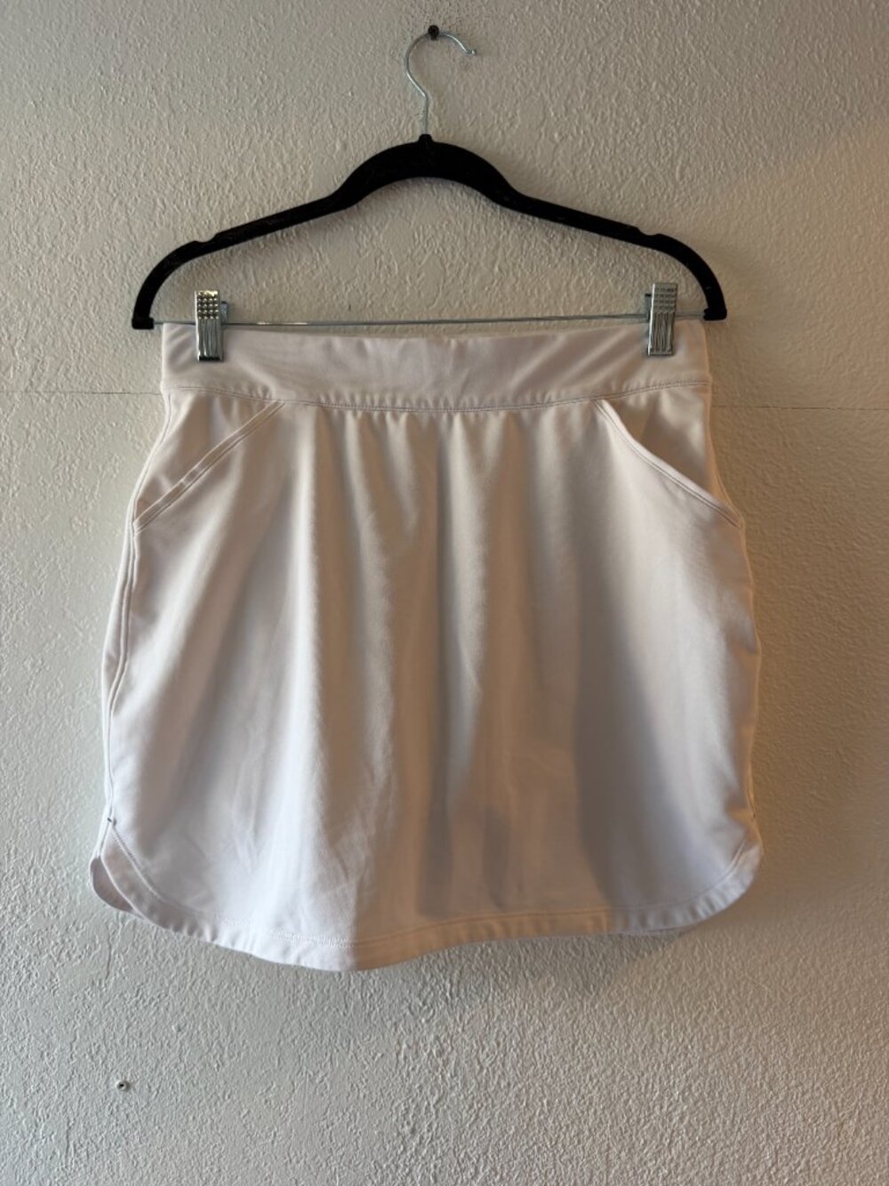 Peter Millar 16" White Golf Skirt w UPF & Built-In Shorts, Sz M